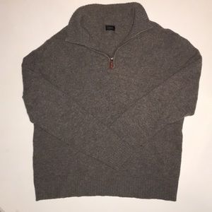 J. Crew - Lambs Wool Half Zip Merino Sweater - M